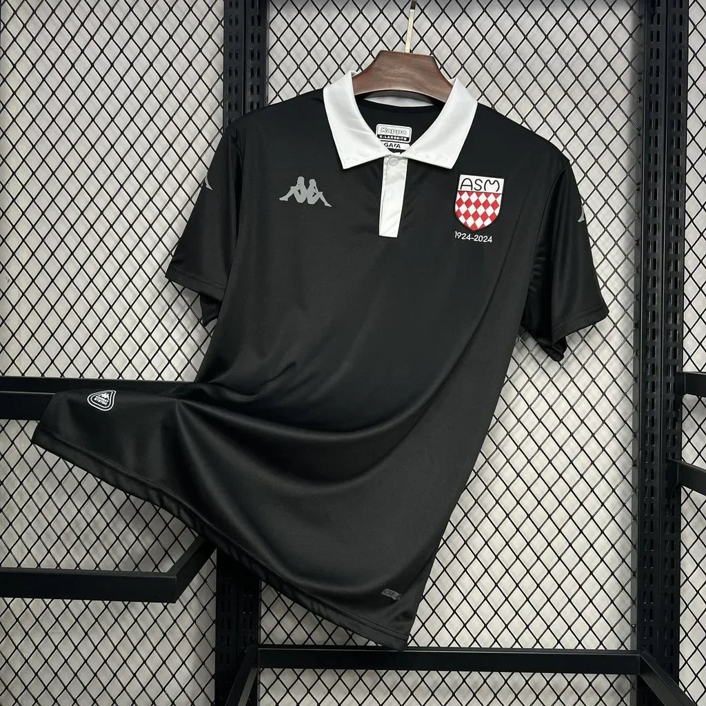 Camiseta AS Monaco foot negro 2024 2025