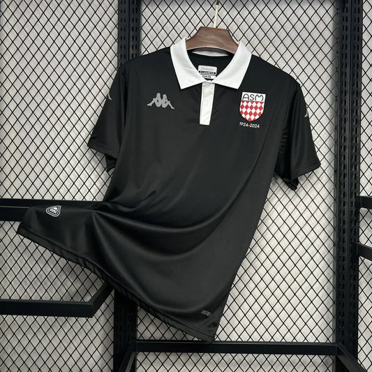 Camiseta AS Monaco foot negro 2024 2025
