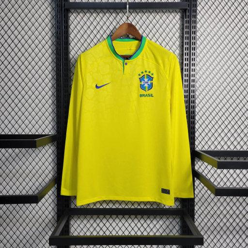 Camiseta Brasil Primera Equipación 2022/23 Copa Del Mundo Manga Larga