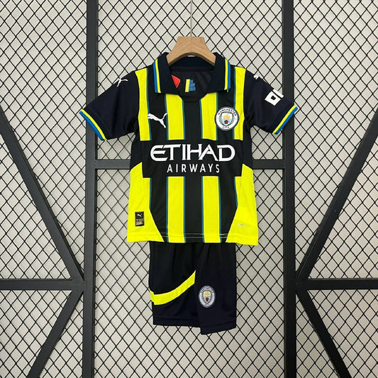 Kit Júnior Manchester City segunda equipación 2024-25