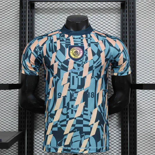 Camiseta Manchester City Blue Retro Style Special Edición Shirt 24-25