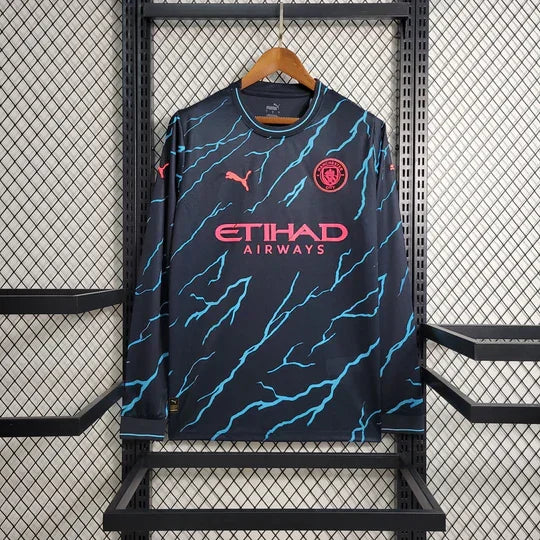 Camiseta Manchester City segunda equipación 2023 2024 manga larga