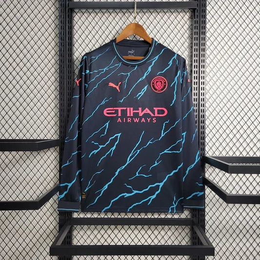 Camiseta Manchester City segunda equipación 2023 2024 manga larga