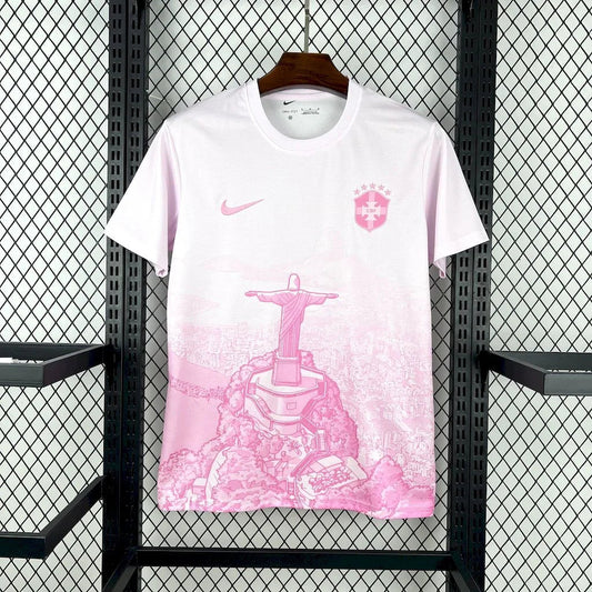 Camiseta Brasil Concepto Rosa & Blanco 2025-26