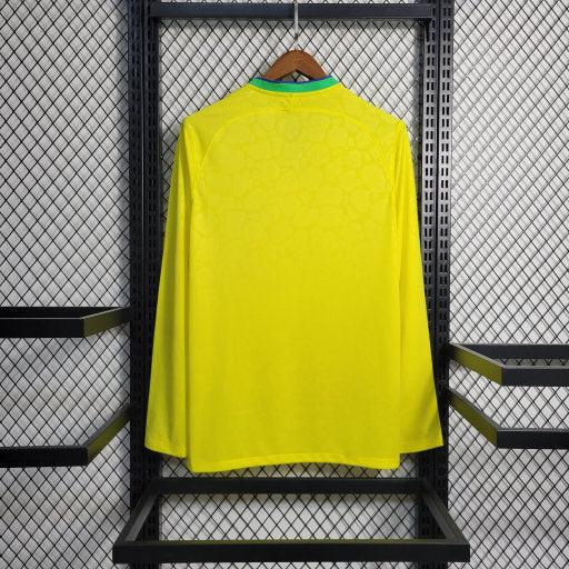 Camiseta Brasil Primera Equipación 2022/23 Copa Del Mundo Manga Larga