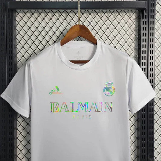 Camiseta Real Madrid foot Balmain blanco 2023 2024