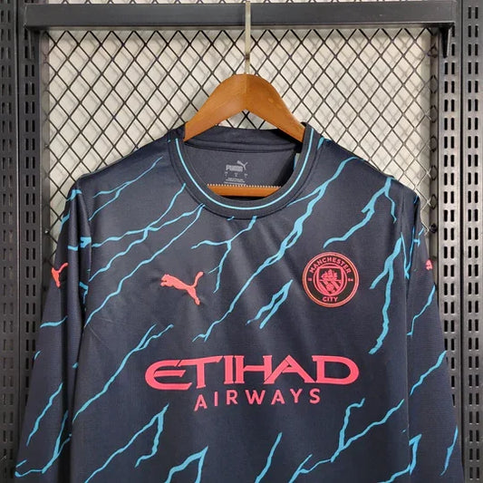 Camiseta Manchester City segunda equipación 2023 2024 manga larga