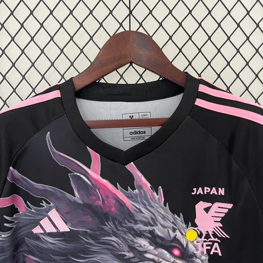 Camiseta Japón temporada 2023-2024 edición especial dragón negro et rosa