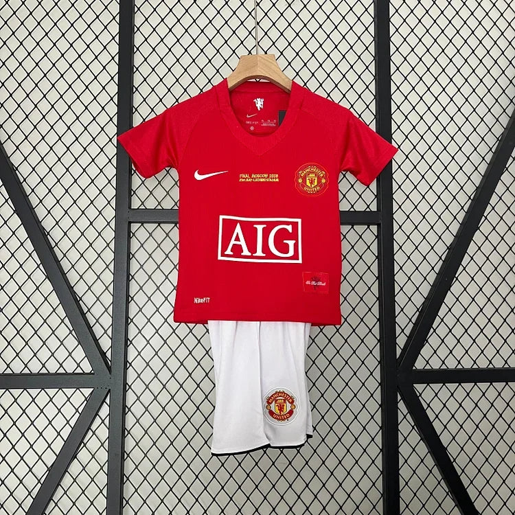 KIT JÚNIOR RETRO MANCHESTER UNITED 2008