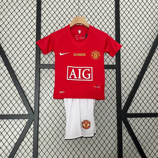 KIT JÚNIOR RETRO MANCHESTER UNITED 2008