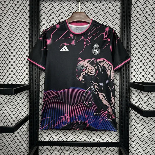 Camiseta Real Madrid Negro Rosa Pantera 2024/25